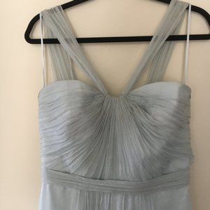Amsale Bridesmaid Dress Aisha Ice Blue Size 12